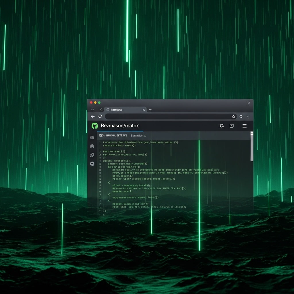 Matrix-Effekte mit dem Rezmason/matrix GitHub-Repo – Digital Rain fürs Web