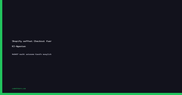 Shopify oeffnet Checkout fuer KI-Agenten