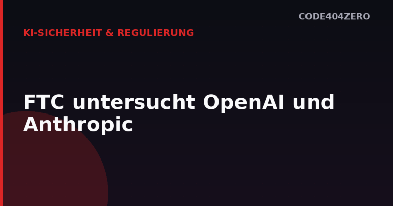 FTC Untersuchung gegen OpenAI und Anthropic wegen KI-Sicherheitsvorfällen